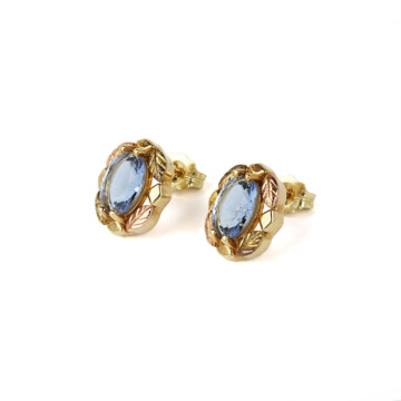 Featured image of this Women’s 10k Black Hills Gold Lavender Stones Stud Earrings