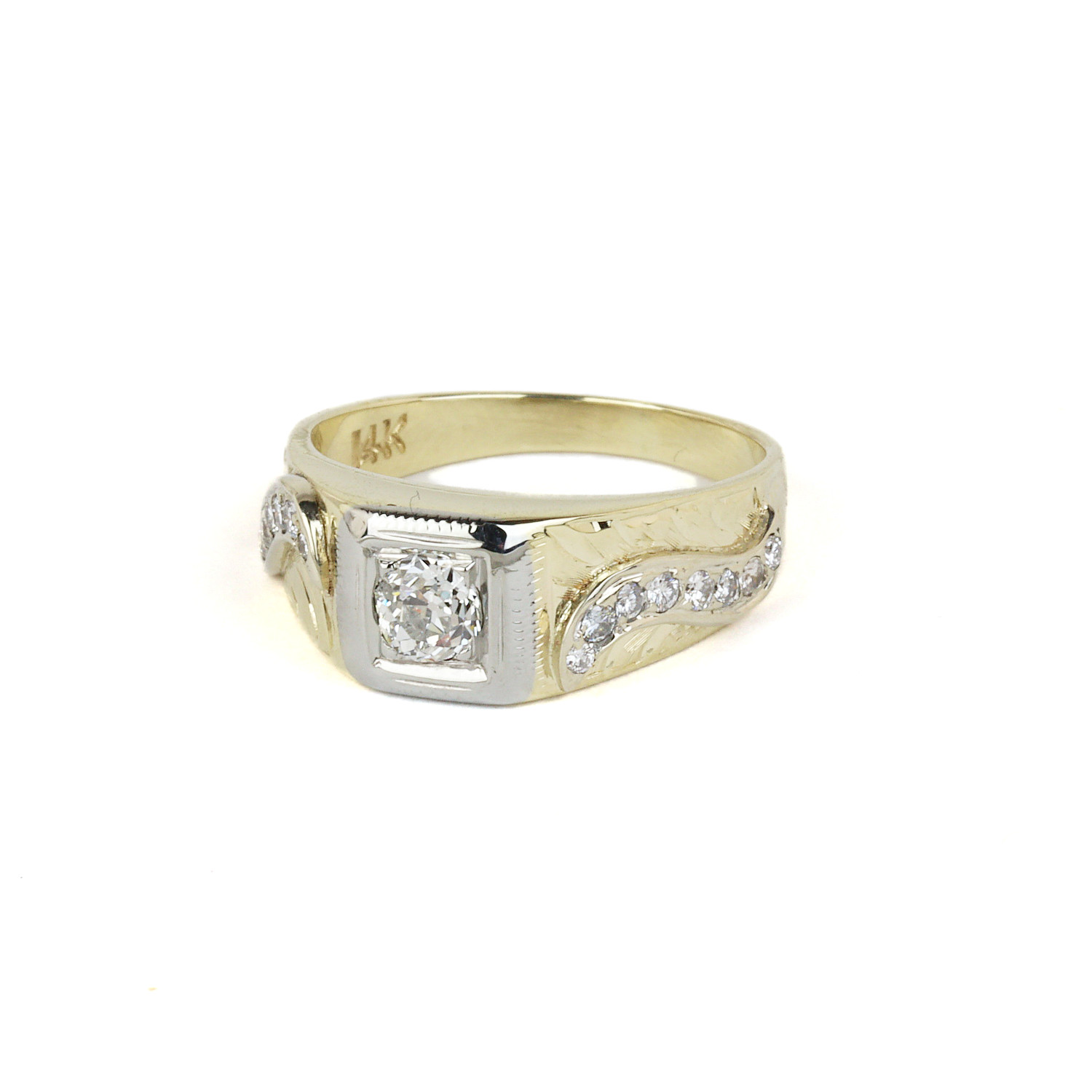 Gallery image of this Women’s 14k Yellow & White Gold Diamond Ring