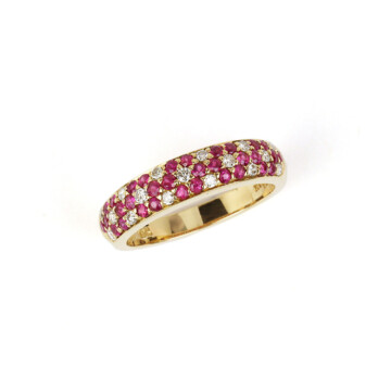 Featured image of this LeVian Women’s 18k Yellow Gold Diamond, Ruby Ring
