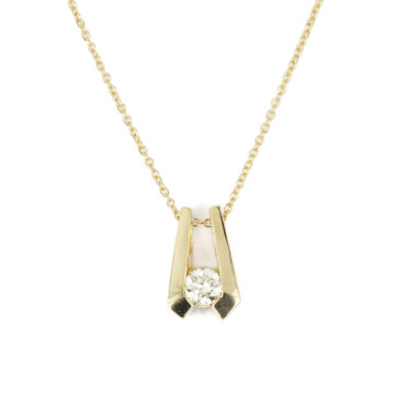 Featured image of this Women’s 14k Yellow Gold Diamond Pendant Necklace