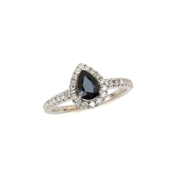 Featured image of this Women’s 14k White Gold, Diamond, Sapphire Ring