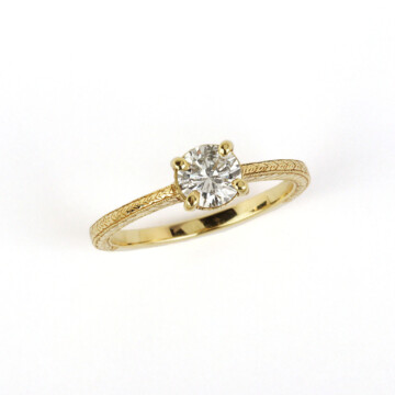 Featured image of this Women’s 14k Yellow Gold Diamond Ring EGL Cert. Size 6.5