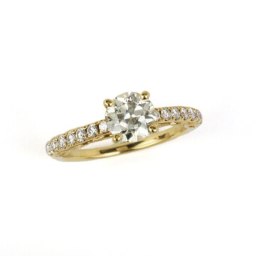 Featured image of this Women’s 14k Yellow Gold Diamond Bridal Ring EGL Cert.
