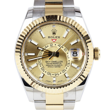 Featured image of this Rolex 18k Yellow Gold, Stainless Steel Sky Dweller Wristwatch – 42mm Case