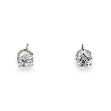 Featured image of this Women’s 14k White Gold Diamond Screwback Stud Earrings