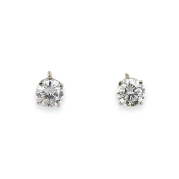 Featured image of this Women’s 14k White Gold Diamond Screwback Stud Earrings