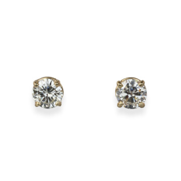 Featured image of this Women’s 14k Yellow Gold Diamond Screwback Stud Earrings