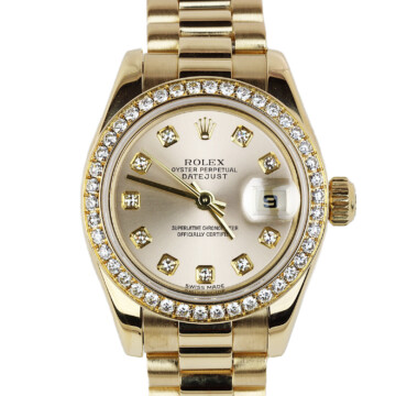 Featured image of this Rolex 18k Gold Datejust Diamond Wristwatch – 26mm Case