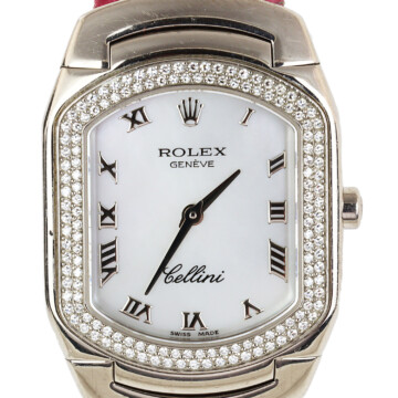 Gallery image of this Women’s 18k White Gold Cellini Rolex Wristwatch – 23mm Case