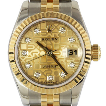 Featured image of this 18k Yellow Gold, Stainless Steel Datejust Rolex Wristwatch – 26mm Case