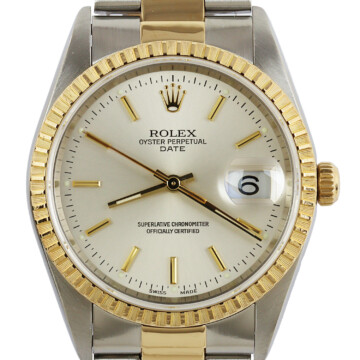 Featured image of this 18k Yellow Gold, Stainless Steel Oyster Perpetual Rolex Wristwatch – 36mm Case