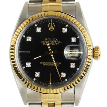 Featured image of this 18k Yellow Gold, Stainless Steel Datejust Rolex Wristwatch – 36mm Case
