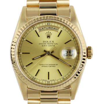 Featured image of this 18k Yellow Gold President Rolex Wristwatch – 36mm Case