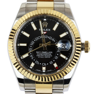 Featured image of this 18k Yellow Gold, Stainless Steel Skydweller Rolex Wristwatch – 42mm Case