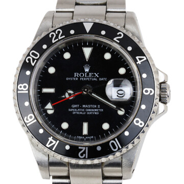 Featured image of this Stainless Steel GMT Master II Rolex Wristwatch – 40mm Case