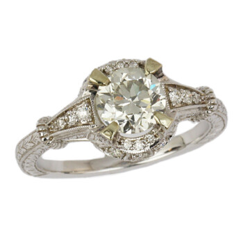 Featured image of this Women’s 14k White Gold Diamond Bridal Ring EGL Cert