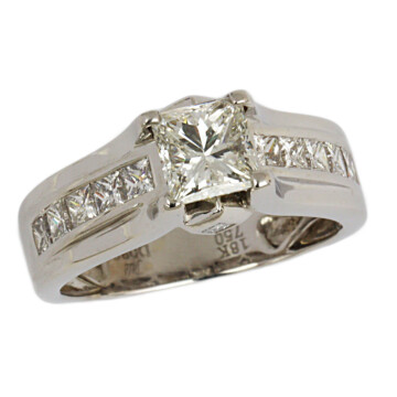 Featured image of this Women’s 18k White Gold Diamond Bridal Ring EGL Cert