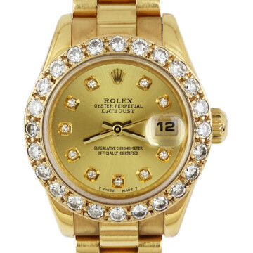 Featured image of this 18k Yellow Gold & Diamond President Rolex Wristwatch – 26mm Case