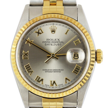 Featured image of this 18k Yellow Gold, Stainless Steel Datejust Rolex Wristwatch – 36mm Case