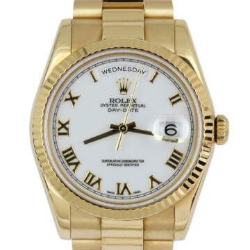 Featured image of this 18k Yellow Gold President Rolex Wristwatch – 36mm Case