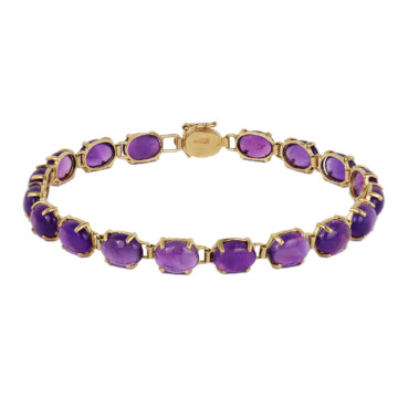 Featured image of this EBAY Women’s 14k Yellow Gold Amethyst Link Bracelet