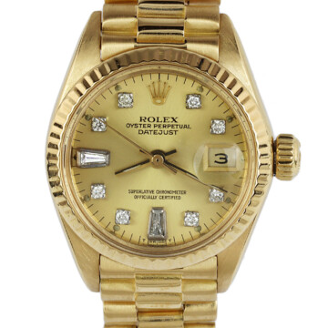 Featured image of this 18k Yellow Gold & Diamond President Rolex Wristwatch – 26mm Case
