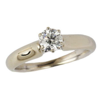 Featured image of this Women’s 14k White Gold Diamond Bridal Ring EGL cert