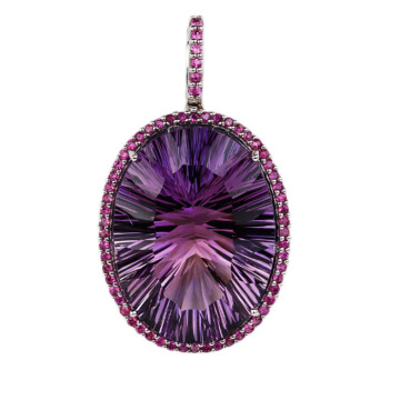 Featured image of this Fischer Women’s 14k White Gold, Amethyst, Pink Sapphire Pendant