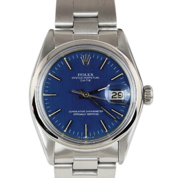 Featured image of this Stainless Steel Oyster Date Rolex Wristwatch – 34mm Case