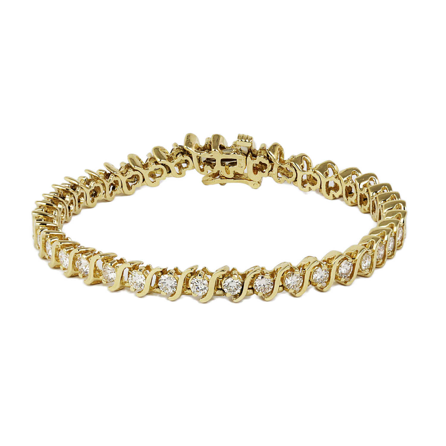 Featured image of this Women’s 14k Yellow Gold Diamond Link Bracelet