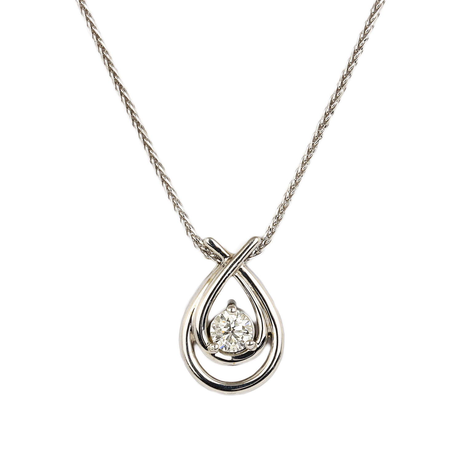 Featured image of this Women’s 14k White Gold Diamond Necklace
