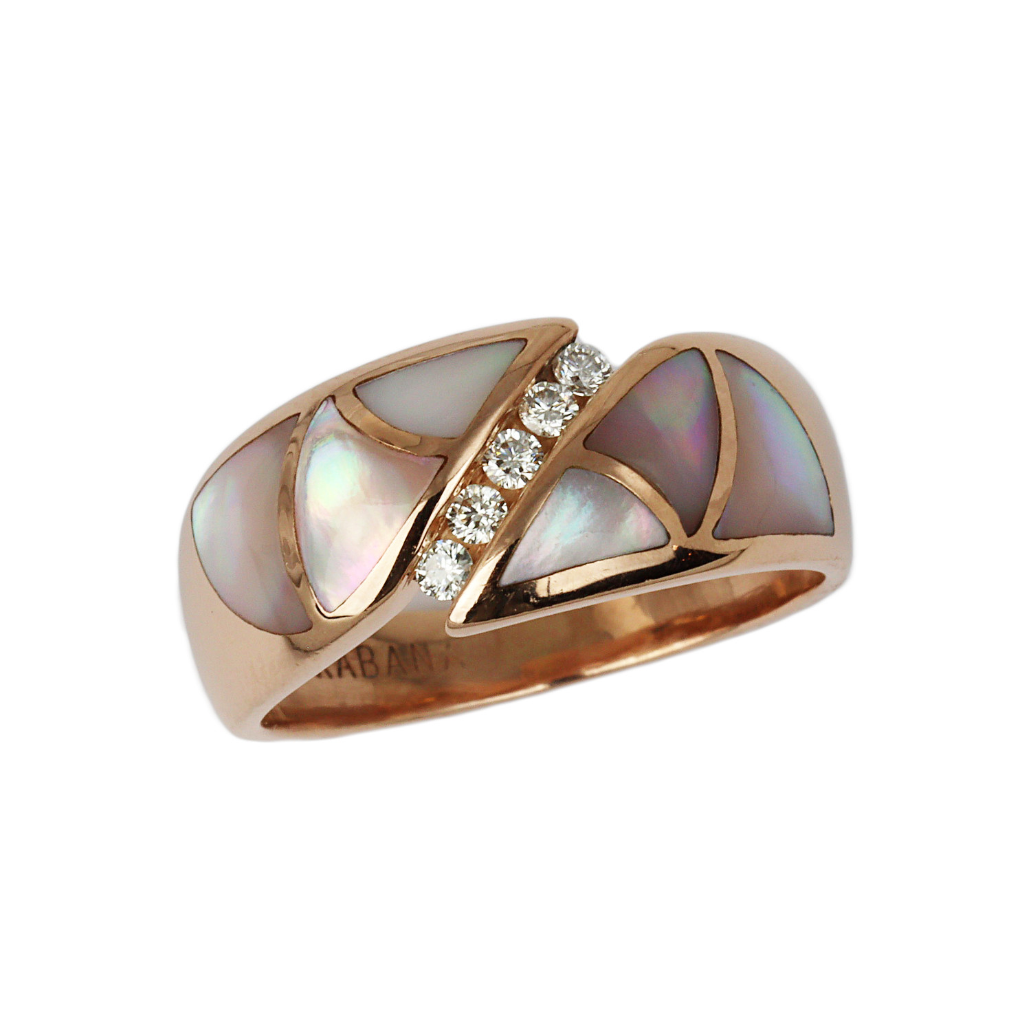 Featured image of this Kabana Women’s 14k Yellow Gold Diamond, Mother of Pearl Ring Size 7