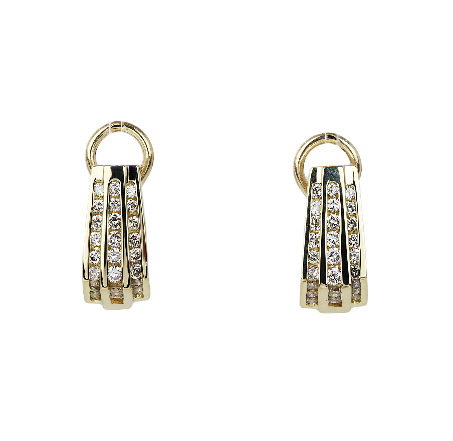 Featured image of this Women’s 14k Yellow Gold Diamond Drop Earrings