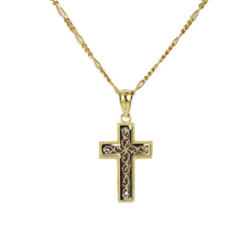 Featured image of this Women’s 14k Yellow Gold Cross Necklace