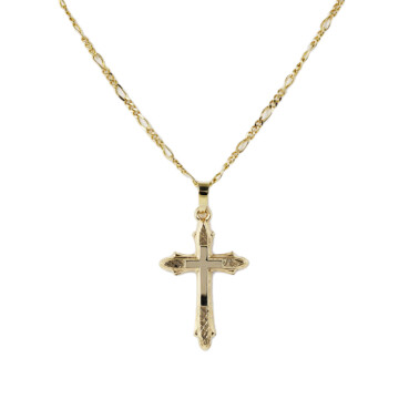 Featured image of this Women’s 14k Yellow Gold Cross Necklace