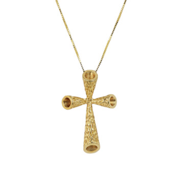 Featured image of this Women’s 14k Yellow Gold Cross Necklace