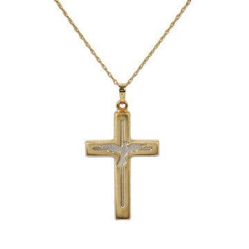 Featured image of this Women’s 14k Yellow Gold Cross Necklace