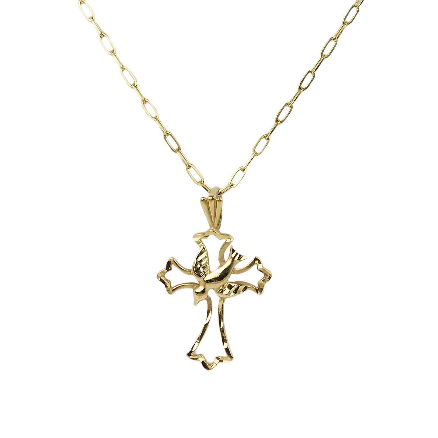Featured image of this Women’s 14k Yellow Gold Cross Necklace