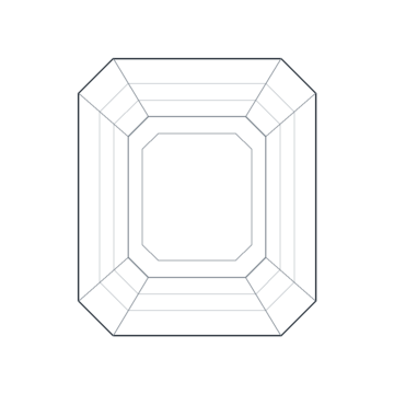 EGL Certified 0.42ct Emerald Cut Diamond G/VS1