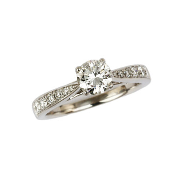 Featured image of this Women’s 14k White Gold Diamond Bridal Ring EGL Cert
