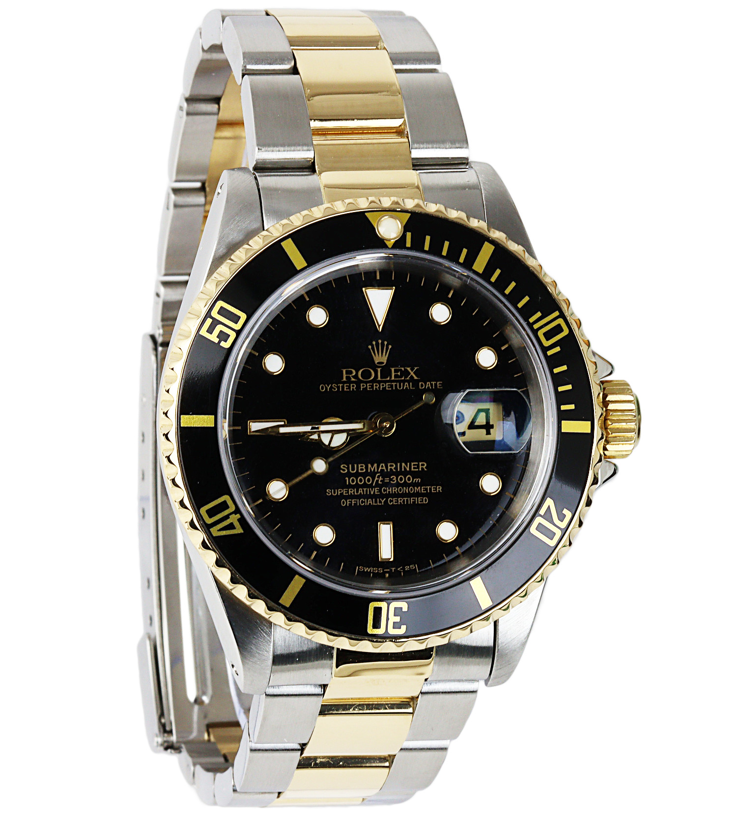 Gallery image of this Men’s 18k Yellow Gold, Stainless Steel Submariner Rolex Wristwatch – 40mm Case