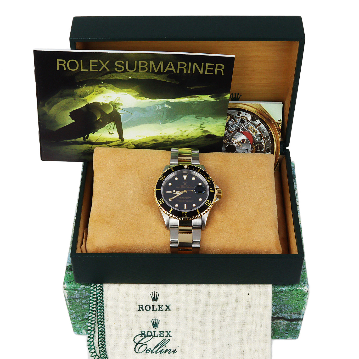 Gallery image of this Men’s 18k Yellow Gold, Stainless Steel Submariner Rolex Wristwatch – 40mm Case