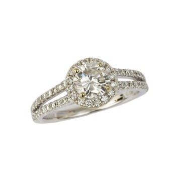 Featured image of this Women’s 14k White Gold Diamond Bridal Ring EGL Cert