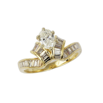 Featured image of this Women’s 14k Yellow Gold Diamond Bridal Ring EGL Cert
