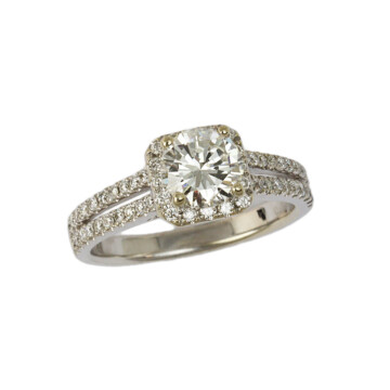 Featured image of this Women’s 14k White Gold Diamond Bridal Ring EGL Cert