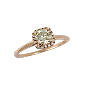 Featured image of this Women’s 14k Rose Gold Diamond Bridal Ring EGL Cert