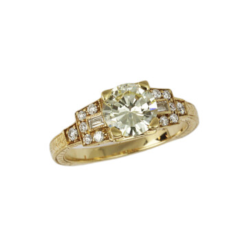 Featured image of this Women’s 14k Yellow Gold Diamond Bridal Ring EGL Cert