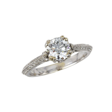 Featured image of this Women’s 18k White Gold Diamond Bridal Ring GIA Cert
