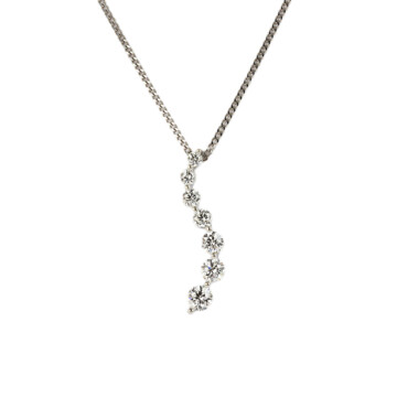 Featured image of this Women’s 18k White Gold Diamond Journey of Love Necklace