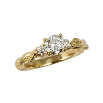 Featured image of this Women’s 14k Yellow Gold Diamond Bridal Ring EGL Cert